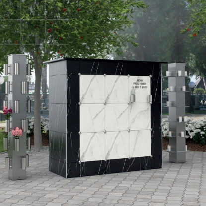 Zobraziť detaily pre Kolumbárium - Urnová stena MODU-AL, 9 buniek Obrázok z Kolumbárium - Urnová stena MODU-AL, 9 buniek